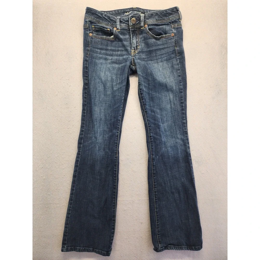 American Eagle Original Boot Stretch Blue Denim Jeans Size 6
